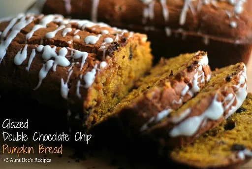glazed-double-chocolate-chip-pumpkin-bread