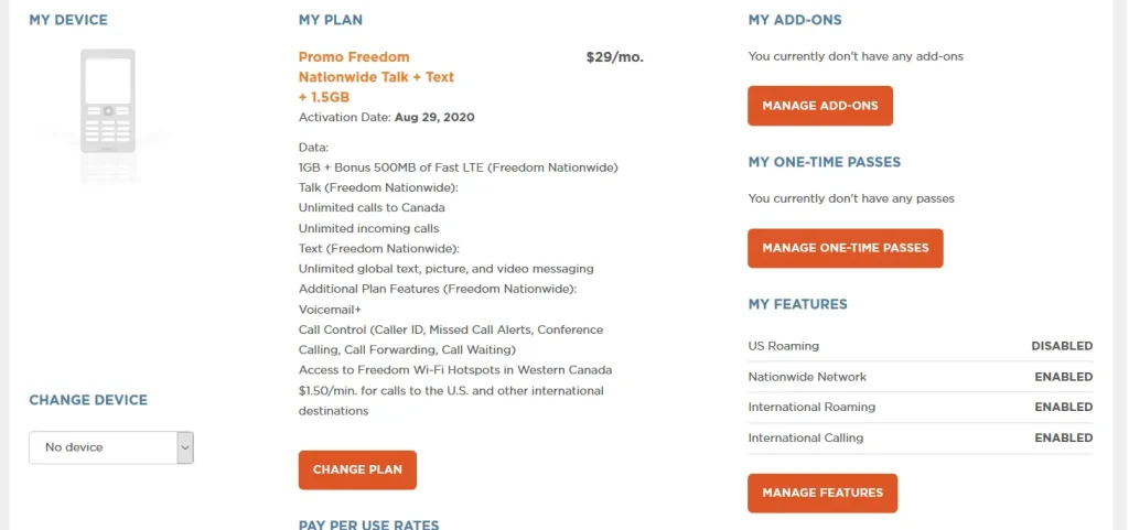 Freedom Mobile phone bill I get each month is priced so good and comes with a data plan.
