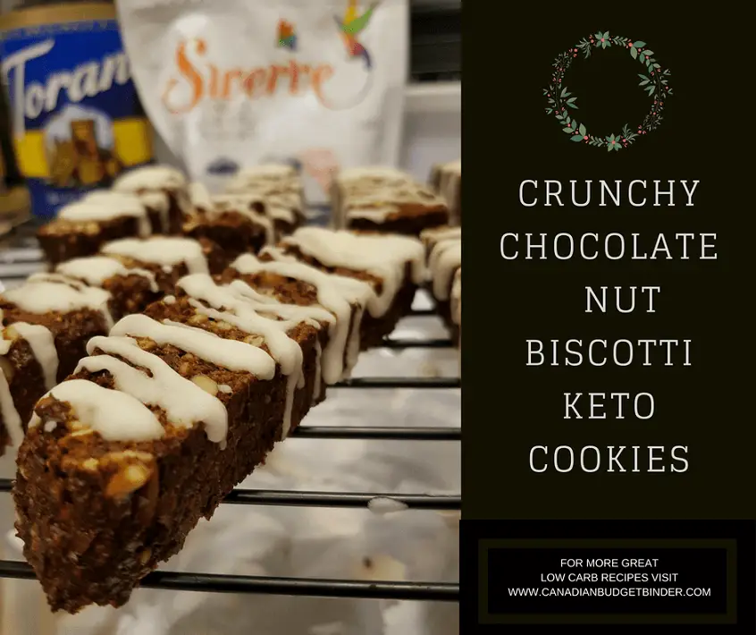 CRUNCHY CHOCOLATE NUT BISCOTTI KETO COOKIES 