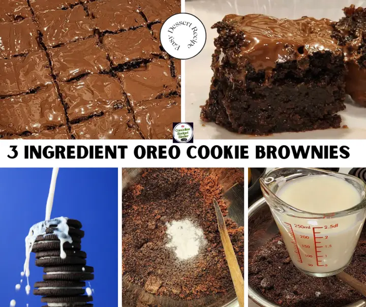 How To Make 3 Ingredient Oreo Cookie Brownies with Nutella Frosting