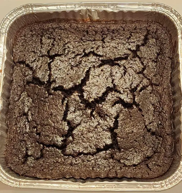 No Frosting Ingredient Oreo Cookie Brownies- Cracked topping is perfect!