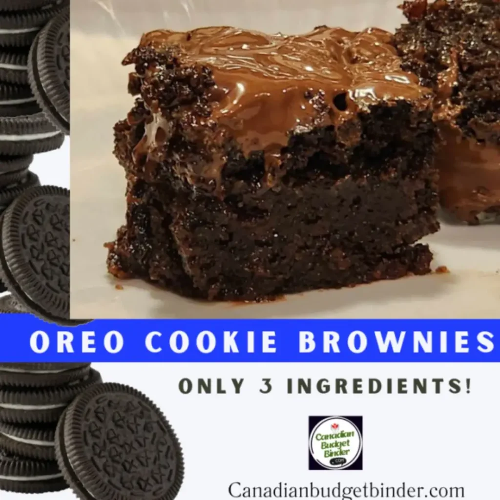 Easy Fudgy Oreo Cookie Brownies with 3 Ingredients